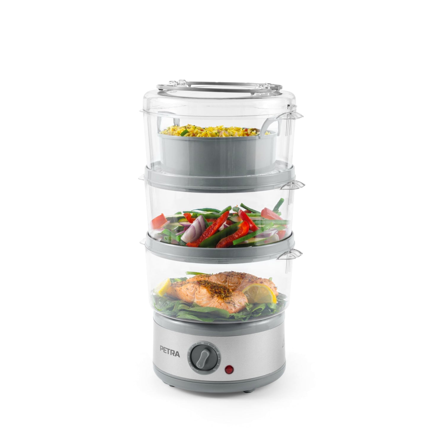 3-stufiger Dampfgarer mit Timer, 7.5 L