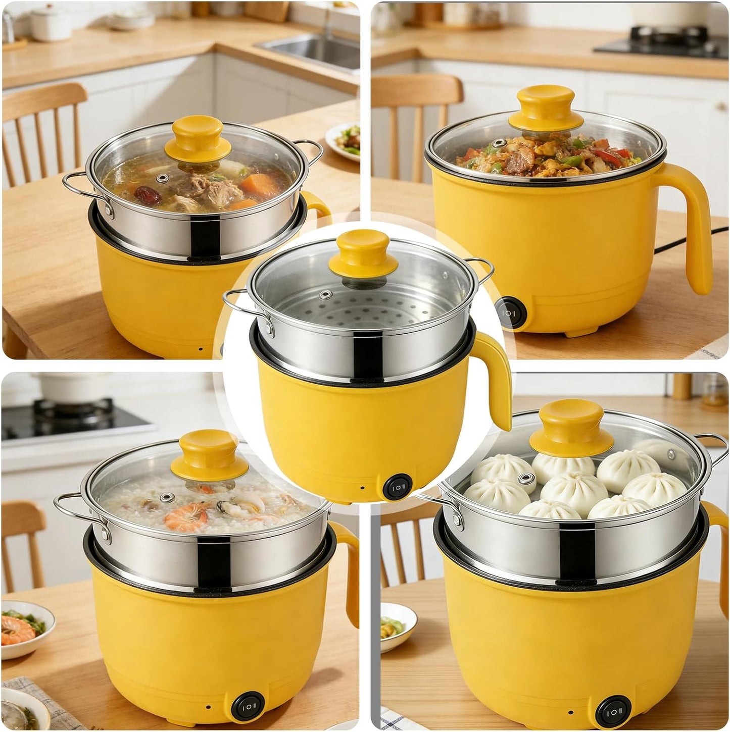 Elektrischer Hot Pot mit Dampfgarer