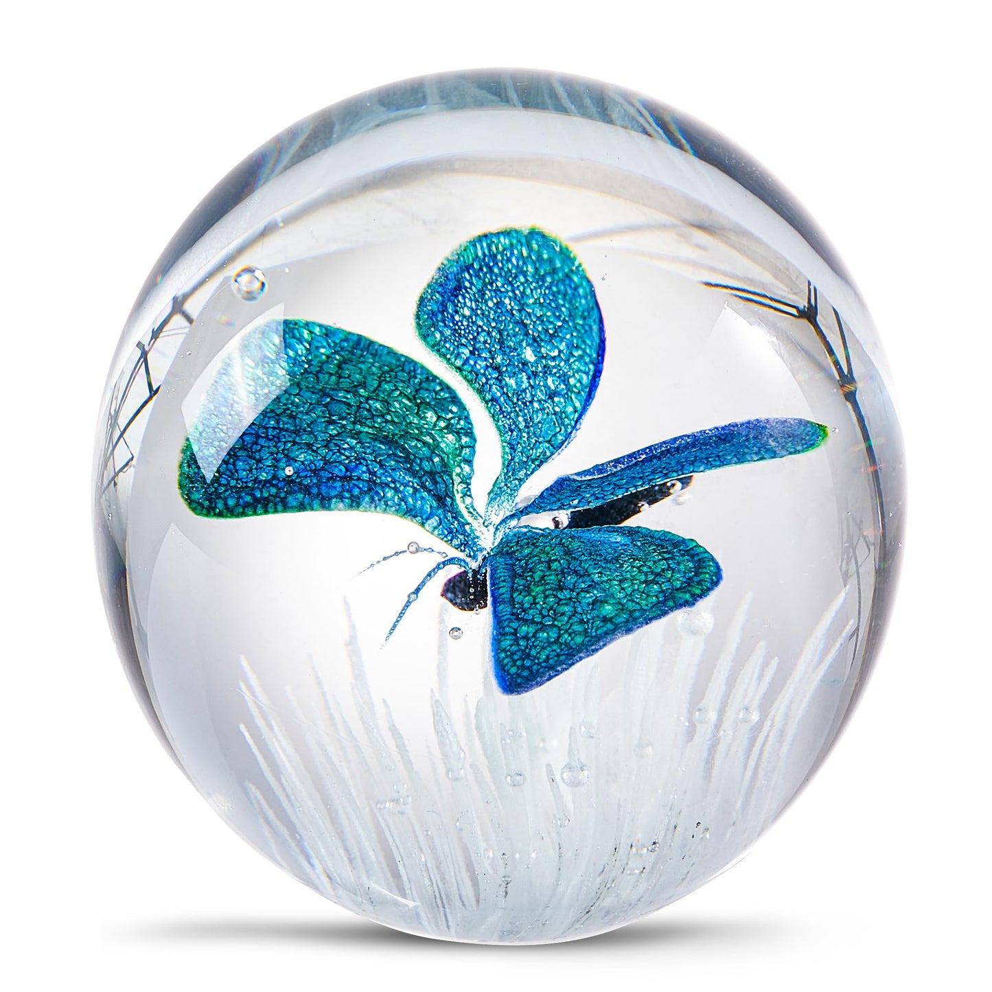 Glas-Briefbeschwerer mit Schmetterlingsmotiv, schmetterling