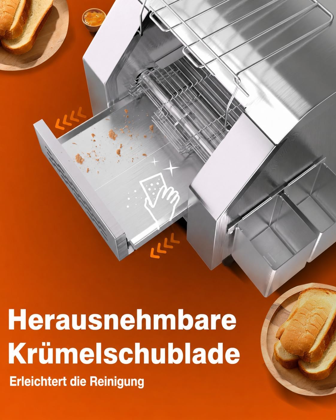 Gewerblicher Durchlauftoaster für 150 Scheiben/Stunde