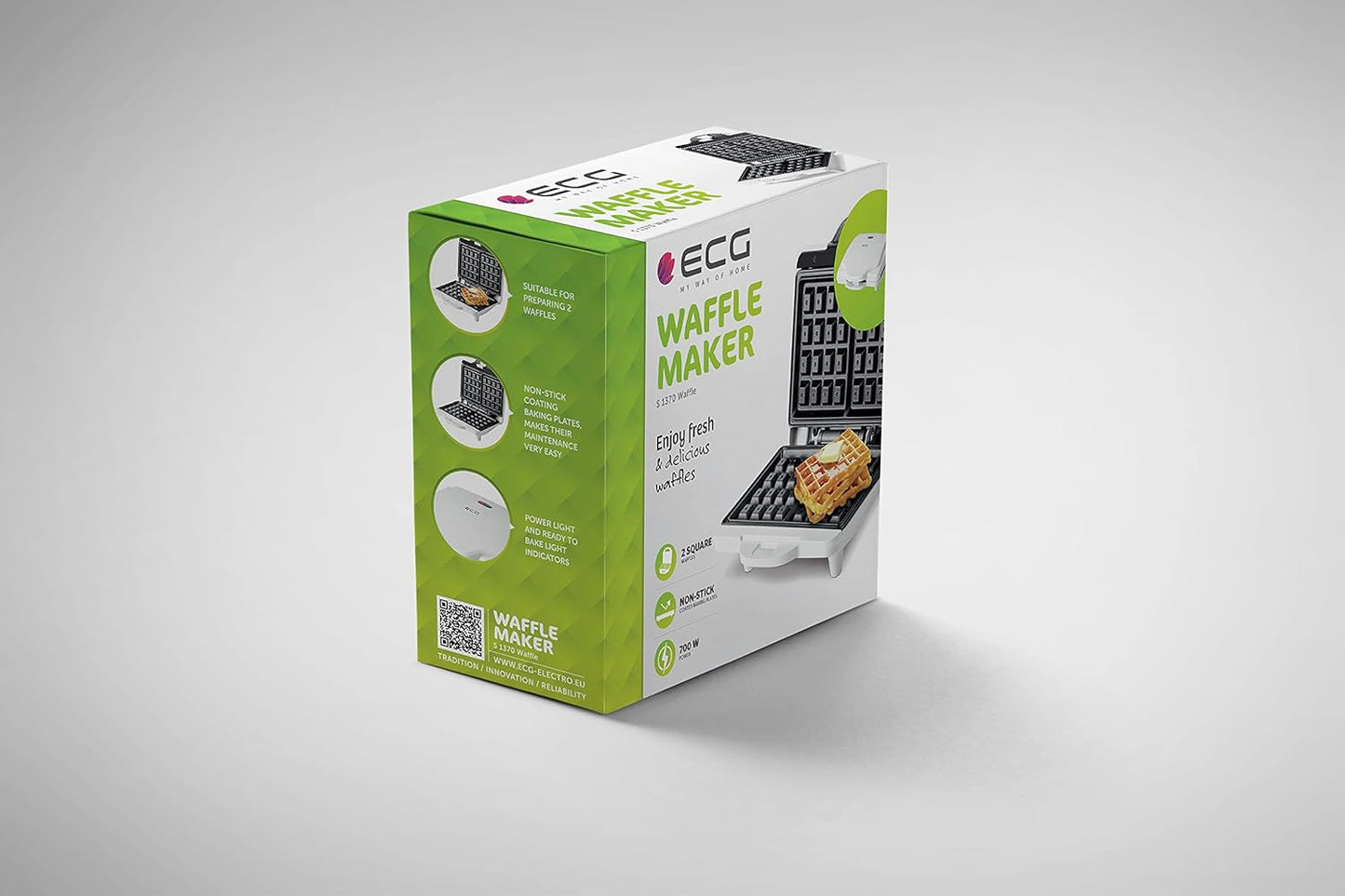 S 1370 Waffeleisen für 2 quadratische Waffeln