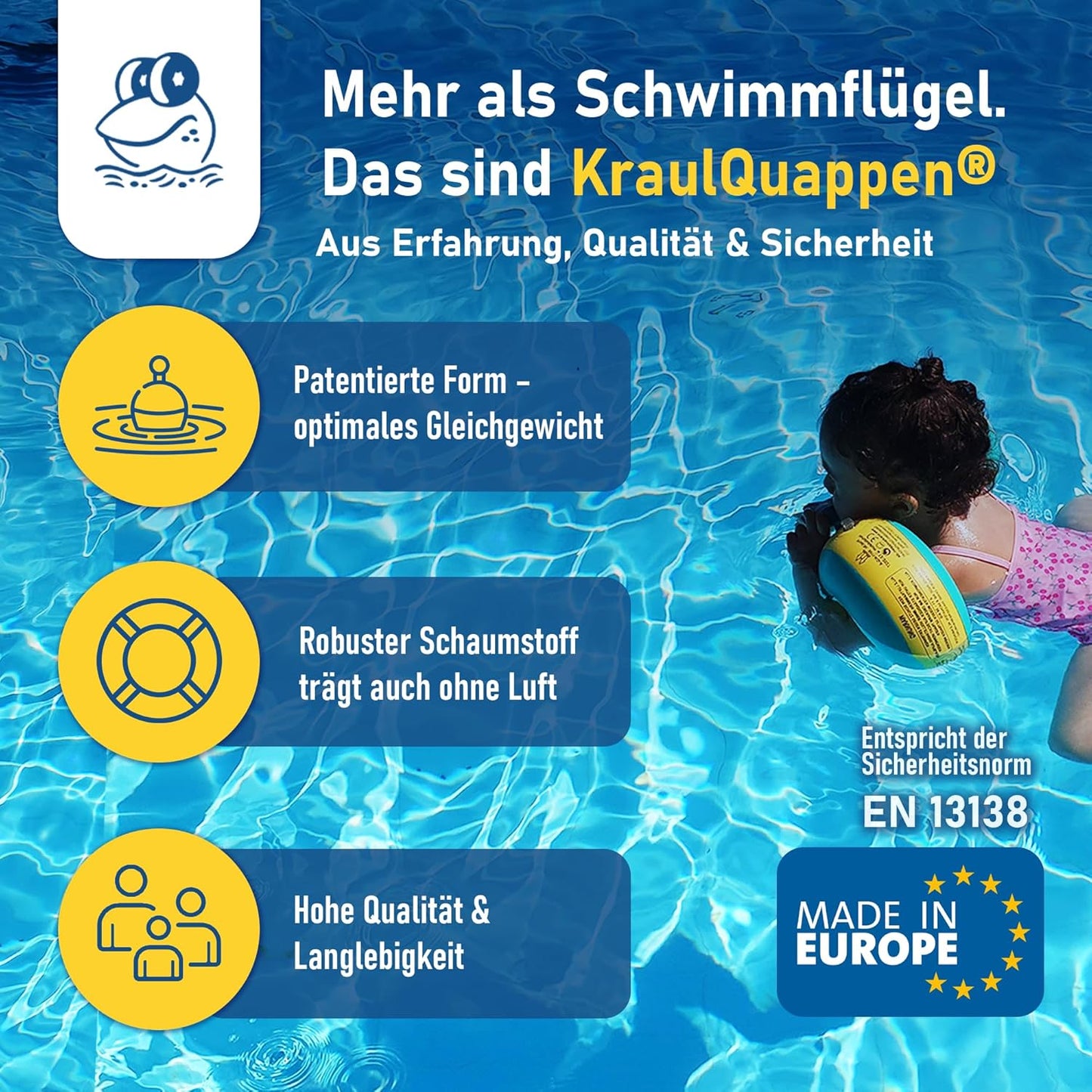 Schwimmflügel für Anfänger ab 7 Monaten