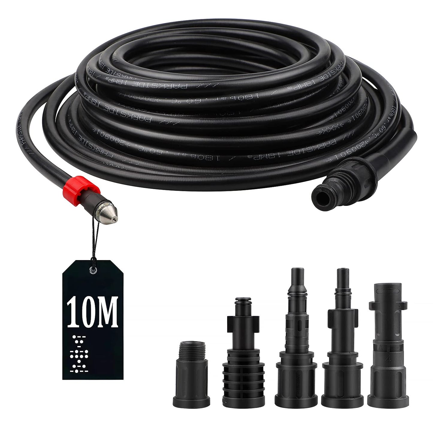 Rohrreinigungsschlauch-Set 10 m für Hochdruckreiniger, 10m