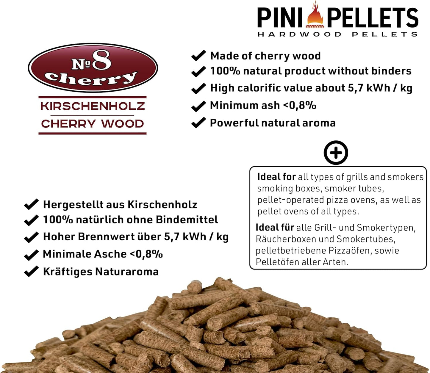 Grillpellets Kirsche, 10 kg