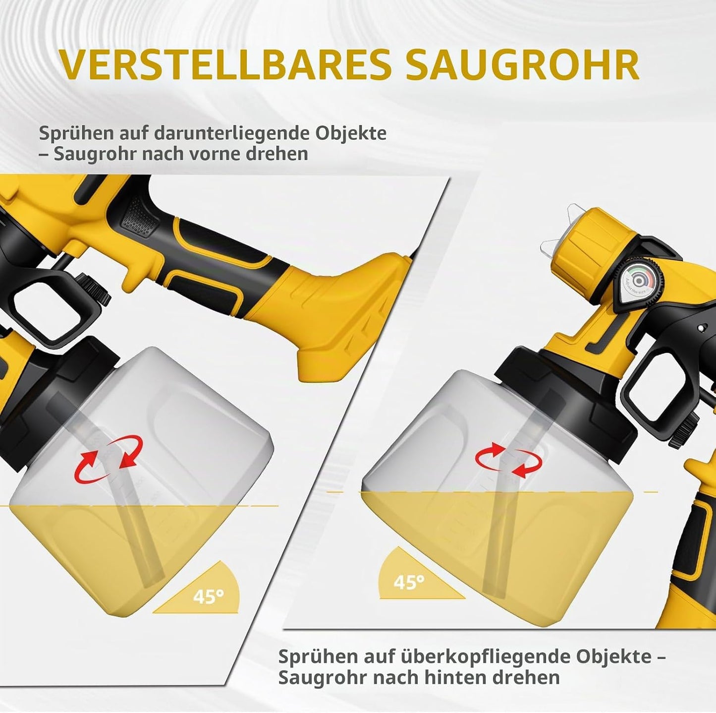 Farbsprühsystem mit 4 Düsen, Gelb