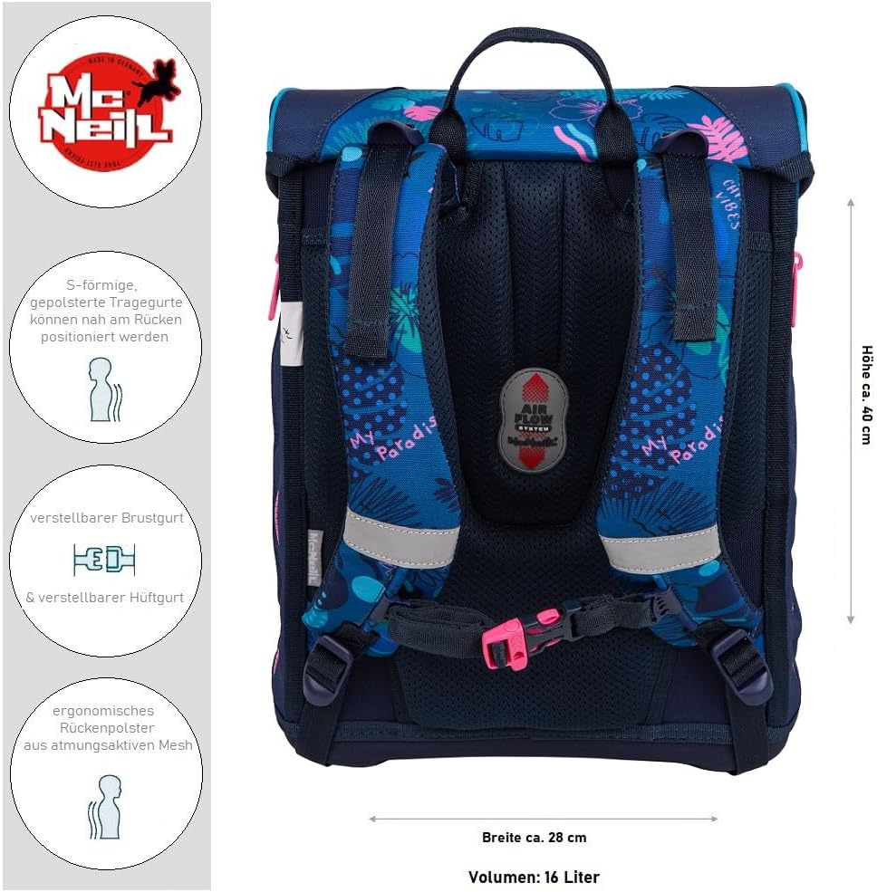 Schulranzen-Set für Erstklässler, Disney Stitch 6-teilig mit Federmappe