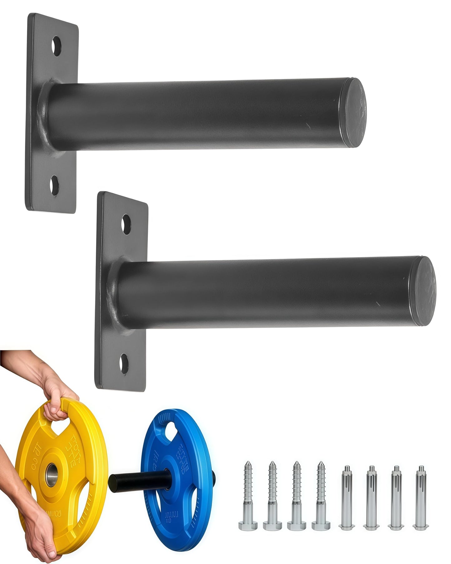 Hantelscheibenständer Wandmontage 2er-Set