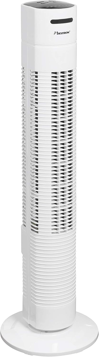 Turmventilator mit drei Geschwindigkeitsstufen und Timer, Weiss Höhe: 78 cm