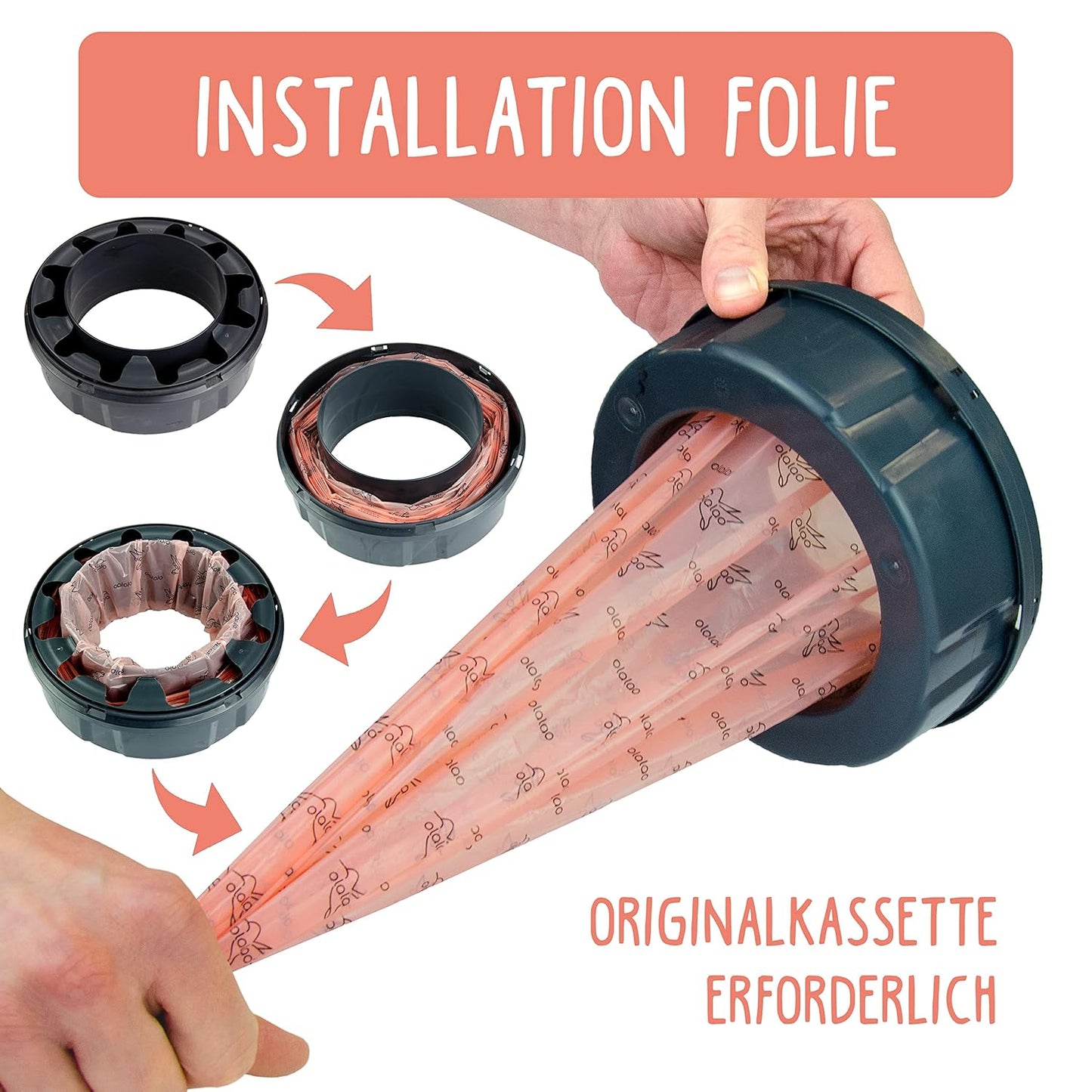 8er Pack Nachfüllfolie für Windeleimer, 1 stück (8er Pack)