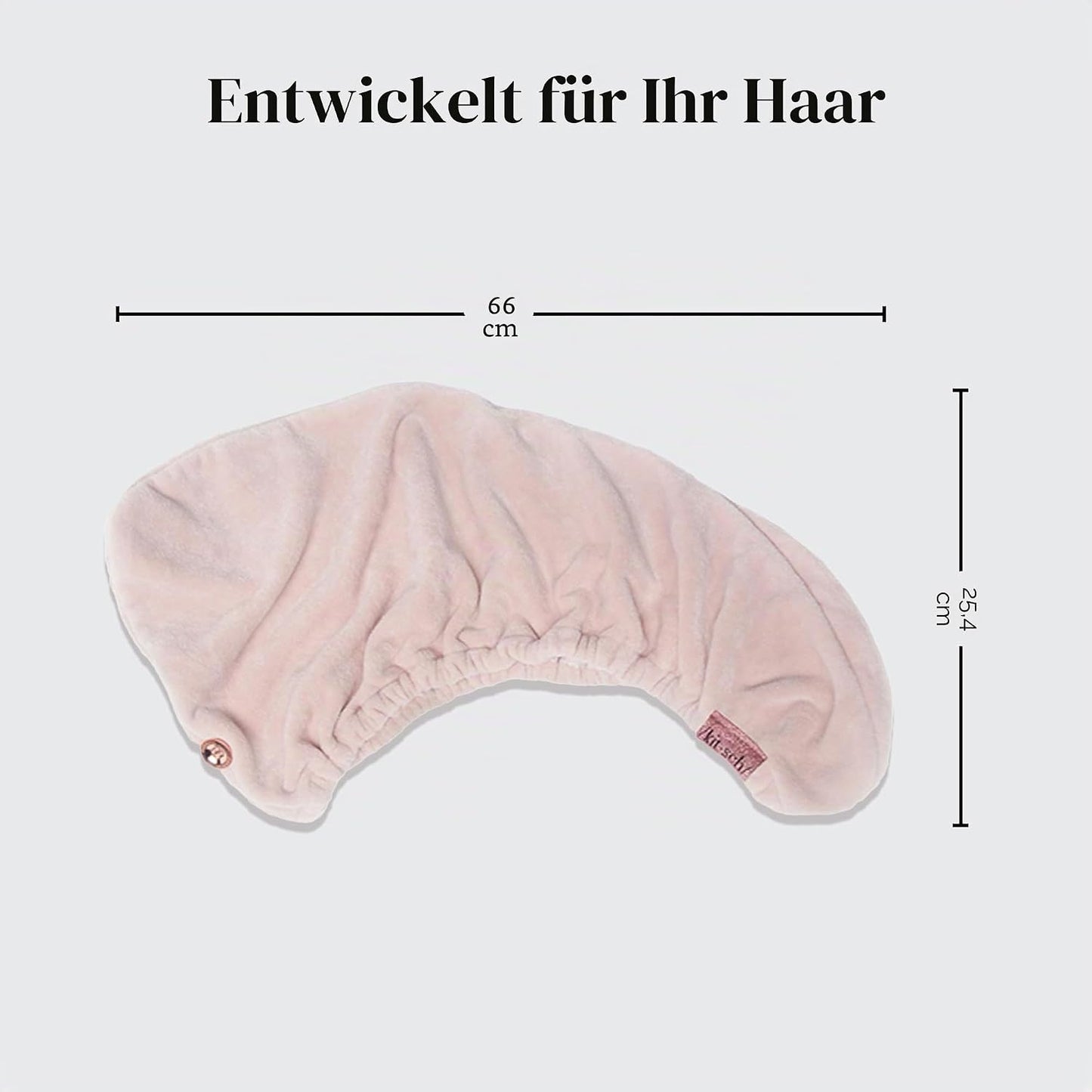 Mikrofaser Handtuch für Haare Anti-Frizz Wrap, Rosa
