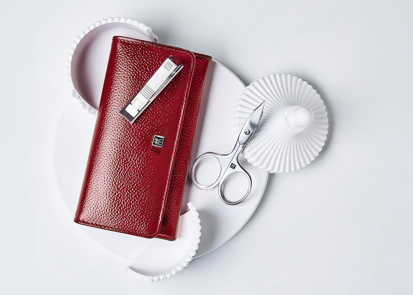 Maniküreset im Etui (5-teilig), Rot