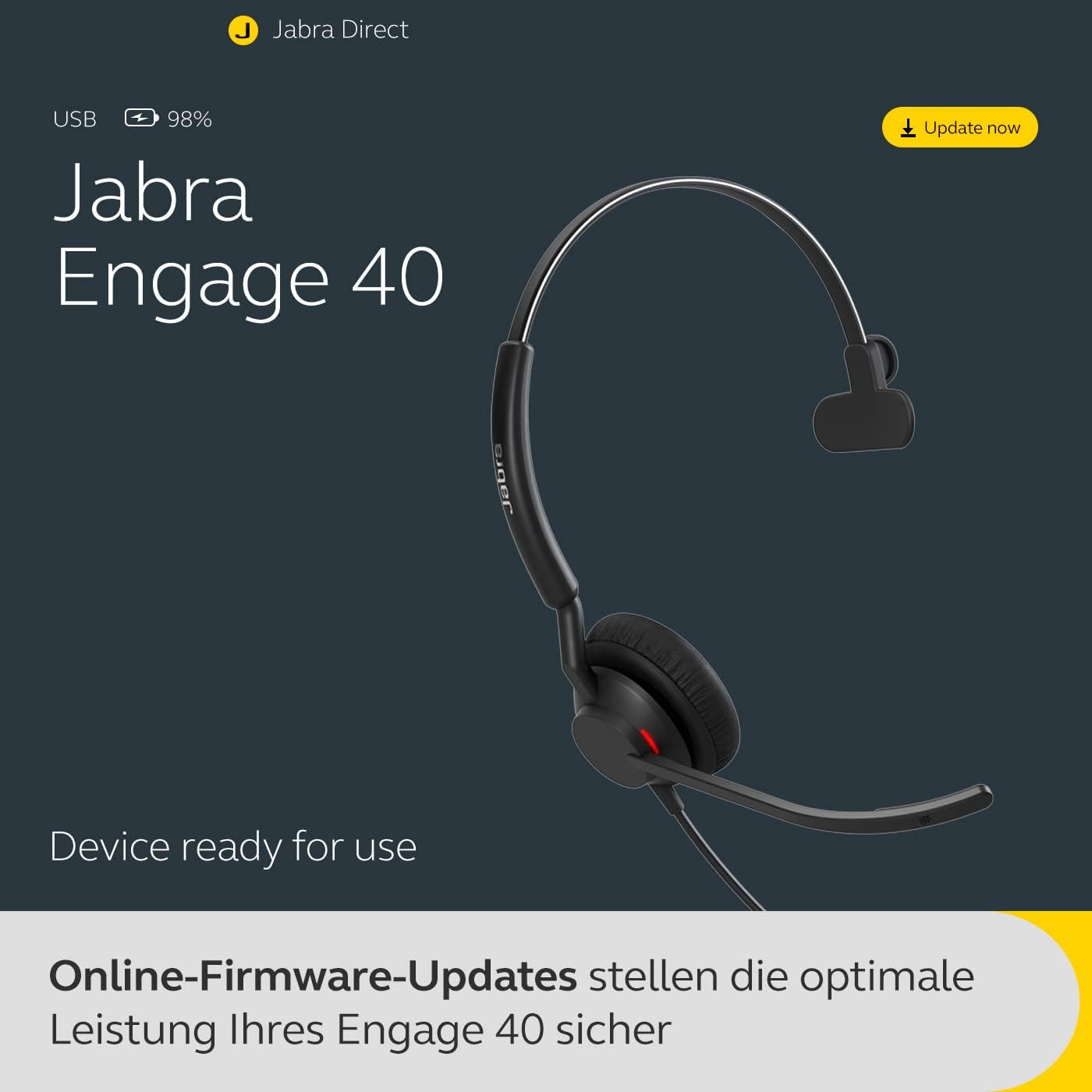 Mono-Headset Engage 40 UC, Mono USB-C Ohne Controller Alle Plattformen
