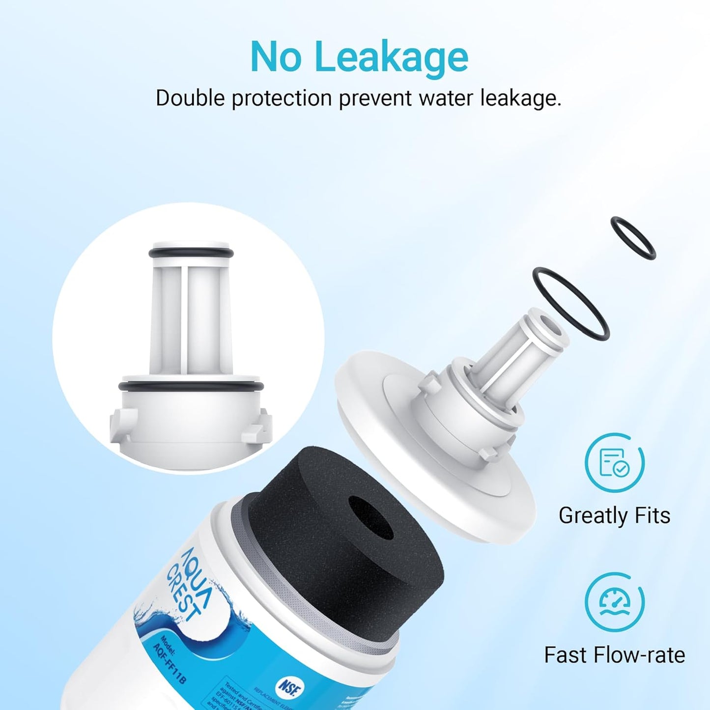 3er-Set Kühlschrank Wasserfilter für Samsung, 3 Stück (1er Pack)