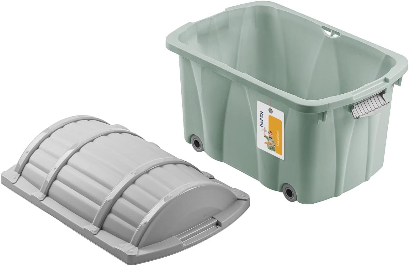 Spielzeugkiste mit Rollen (49L) für Kinder, Grün Piratbox 49l