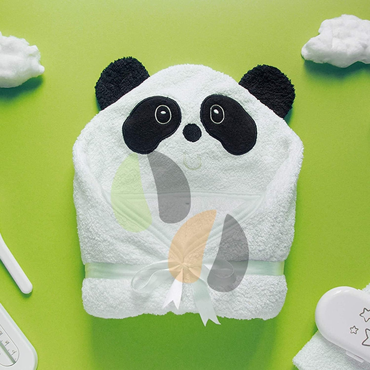 Baby Kapuzenhandtuch-Set Panda mit Waschlappen, Panda