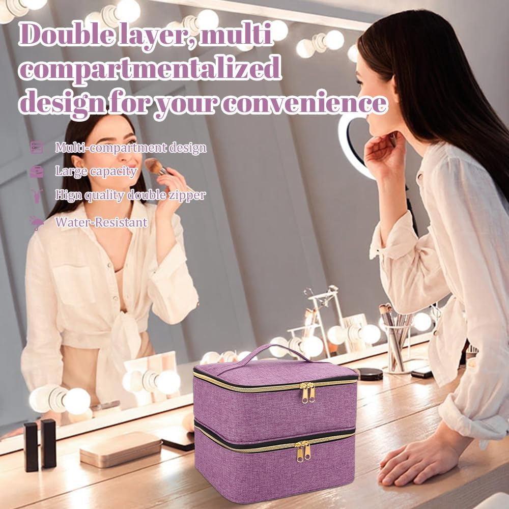 Nagellack Organizer Tasche für 30 Flaschen, Lila