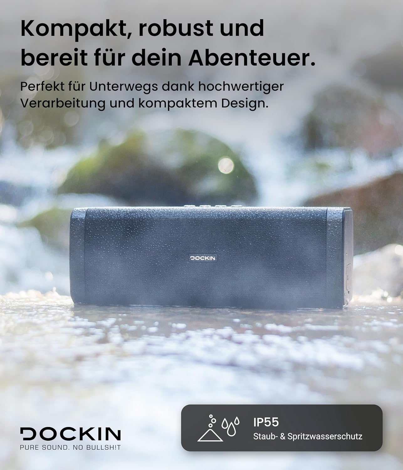 Bluetooth Lautsprecher, D FINE EVO (Testsieger)|1 Speaker, Schwarz