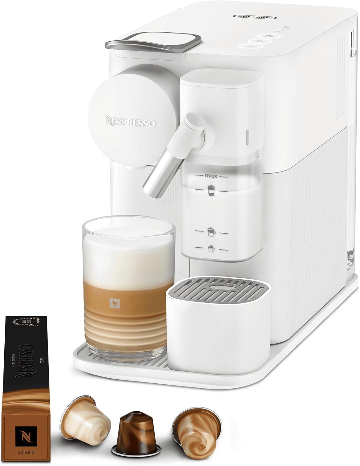 Lattissima One Kaffeemaschine mit Milchschaumsystem, Weiss