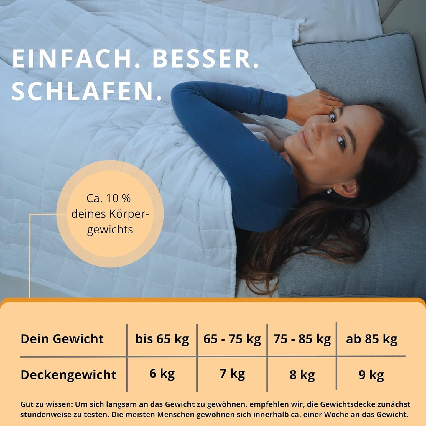 Gewichtsdecke, 135x200 cm, 8 kg