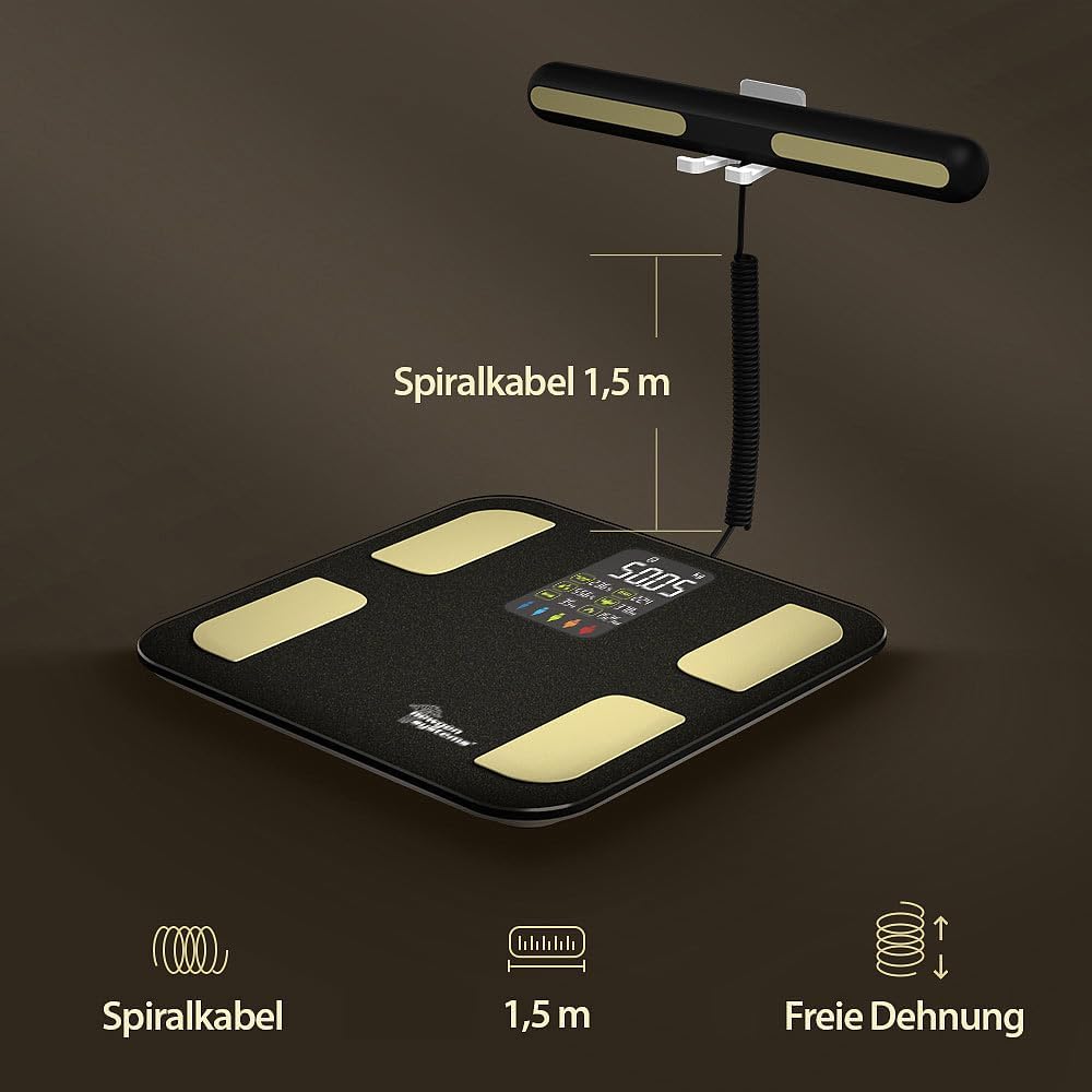 Ganzkörperanalyse-Waage mit Handsensoren und App