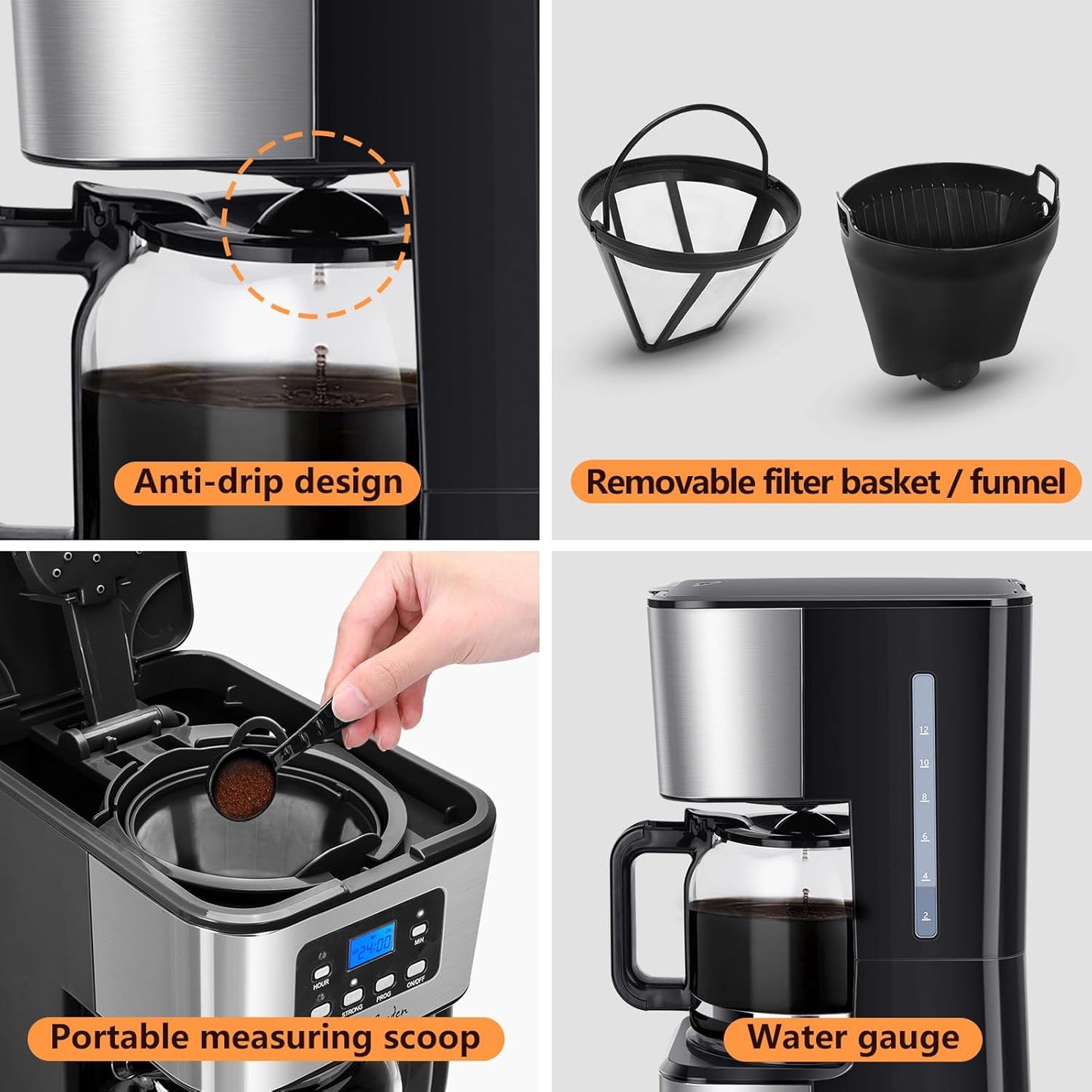 Filterkaffeemaschine Darcy, Schwarz