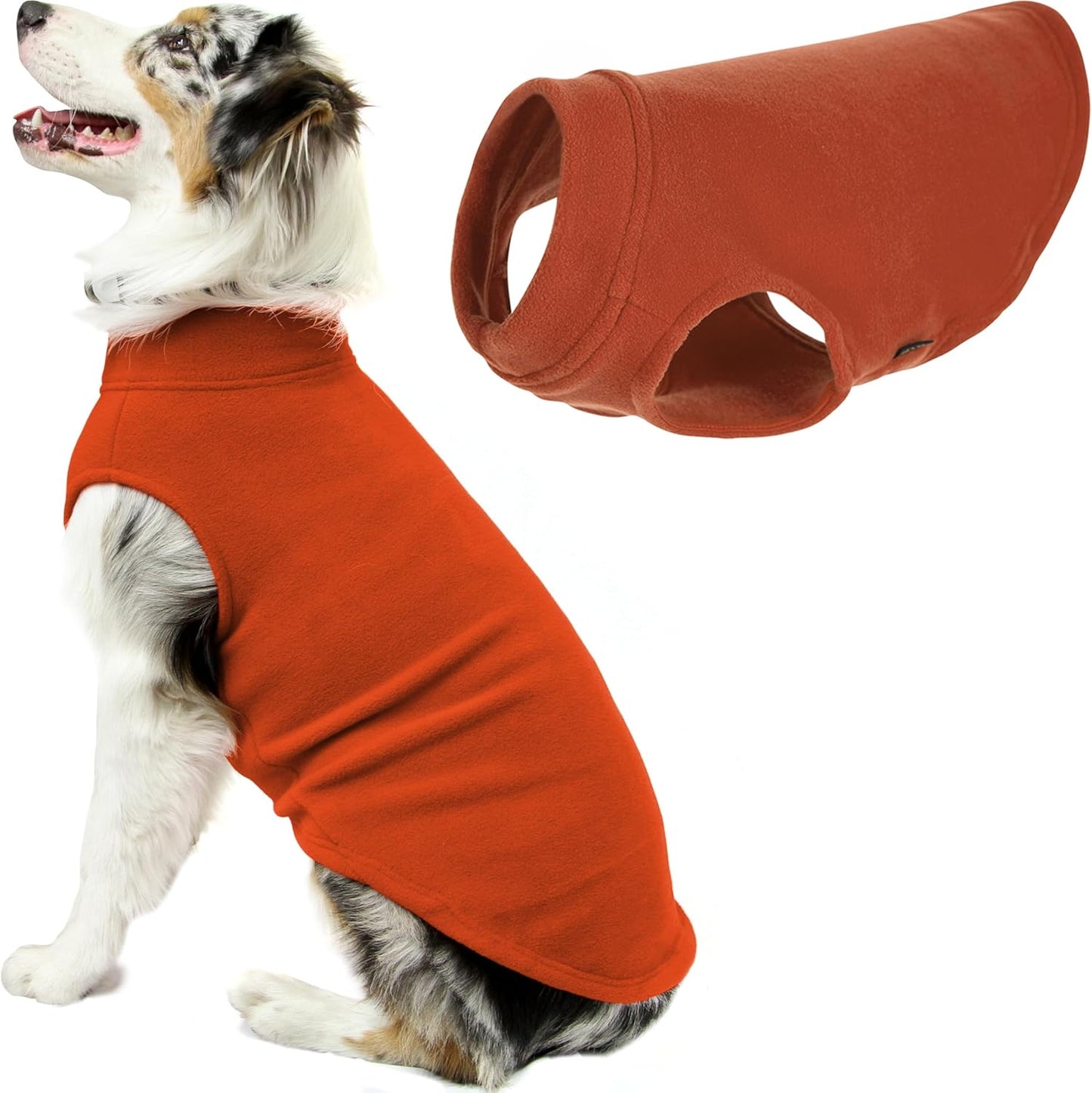 Stretch Fleece Hundepullover, kürbis 3X-Large Length (20.5")