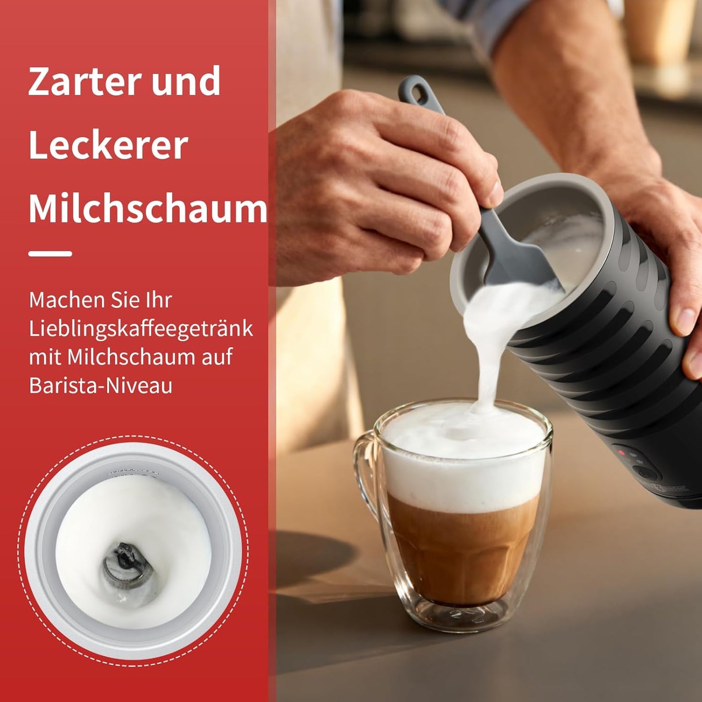 4-in-1 Induktion Milchaufschäumer PE-MF010