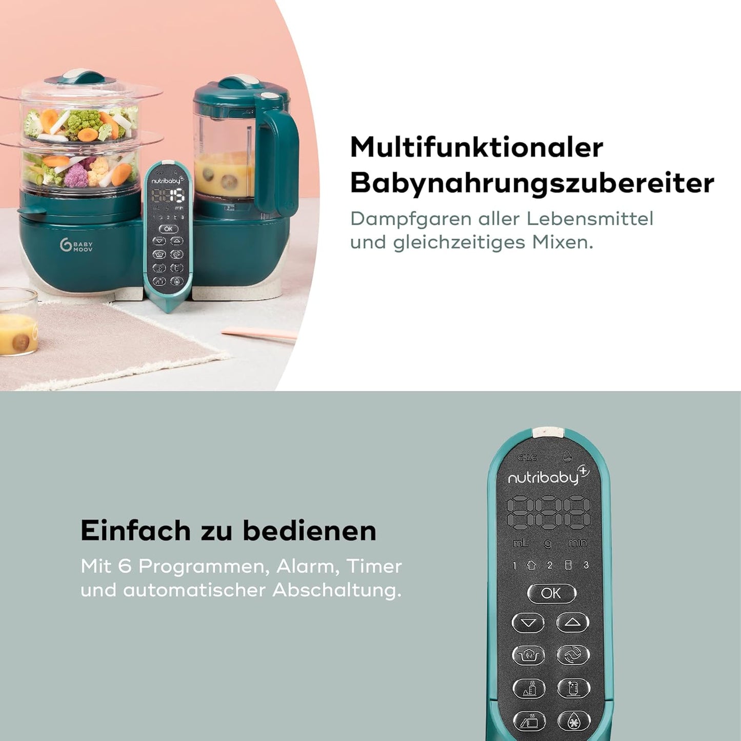 Babynahrungszubereiter Nutribaby Plus, Nutribaby Plus Opal Green