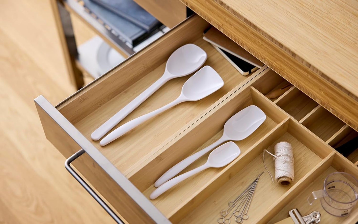 Classic 4-teiliges Kochlöffel-Set , hitzebeständig, Weiss One Size