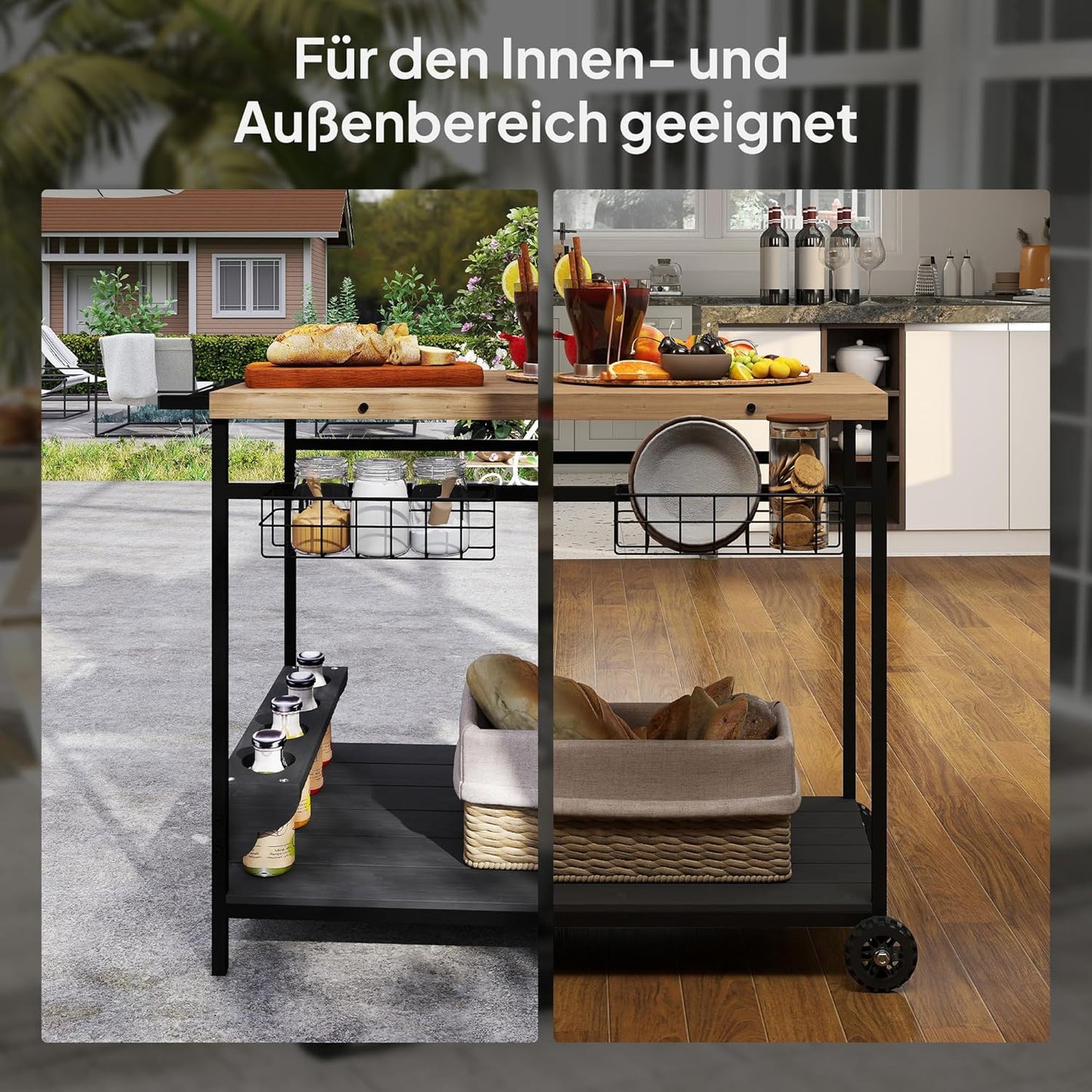 Servierwagen für Garten und Balkon