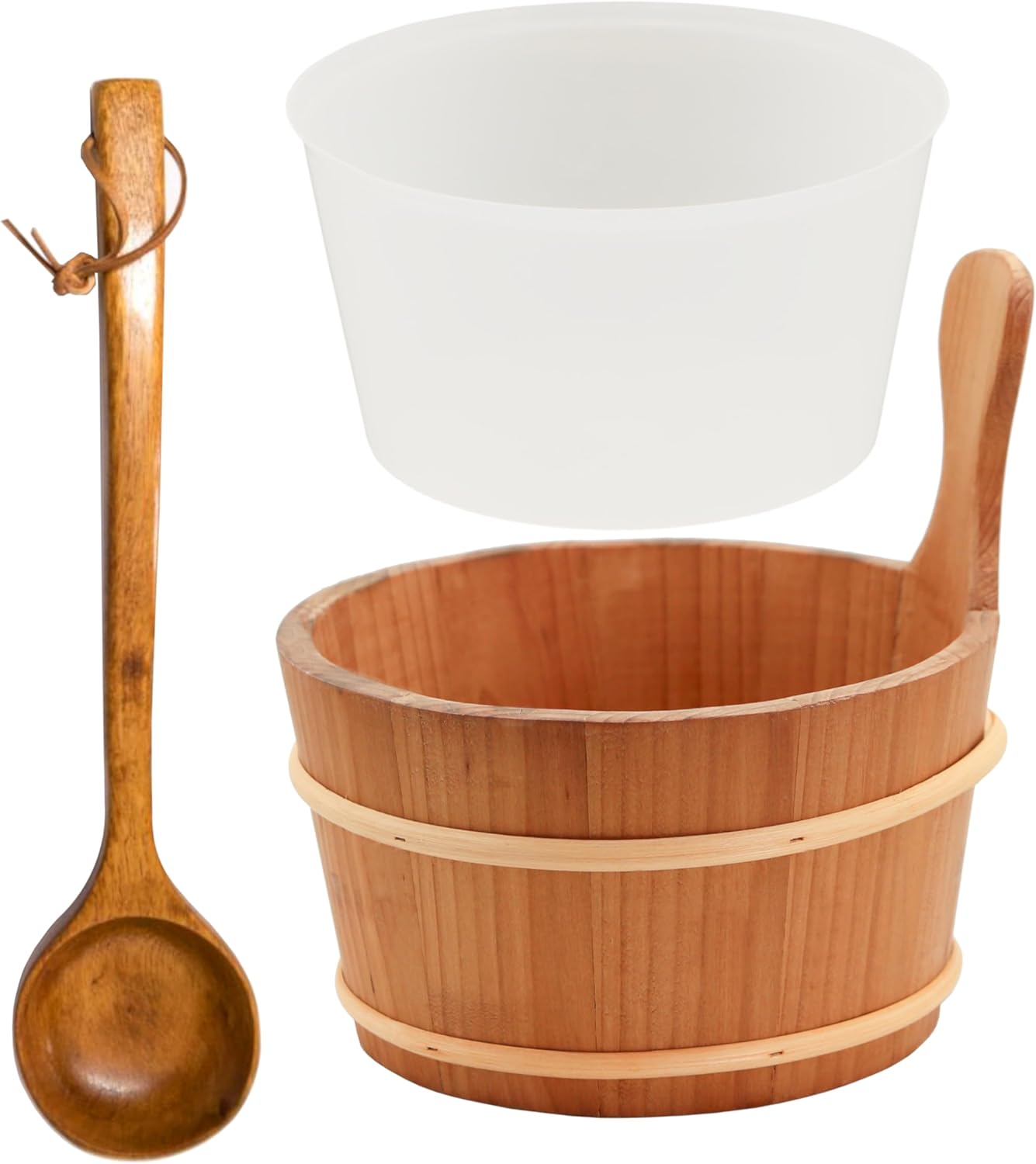 3-teiliges Saunakübel-Set, 4L Thermo-Espe + Kelle