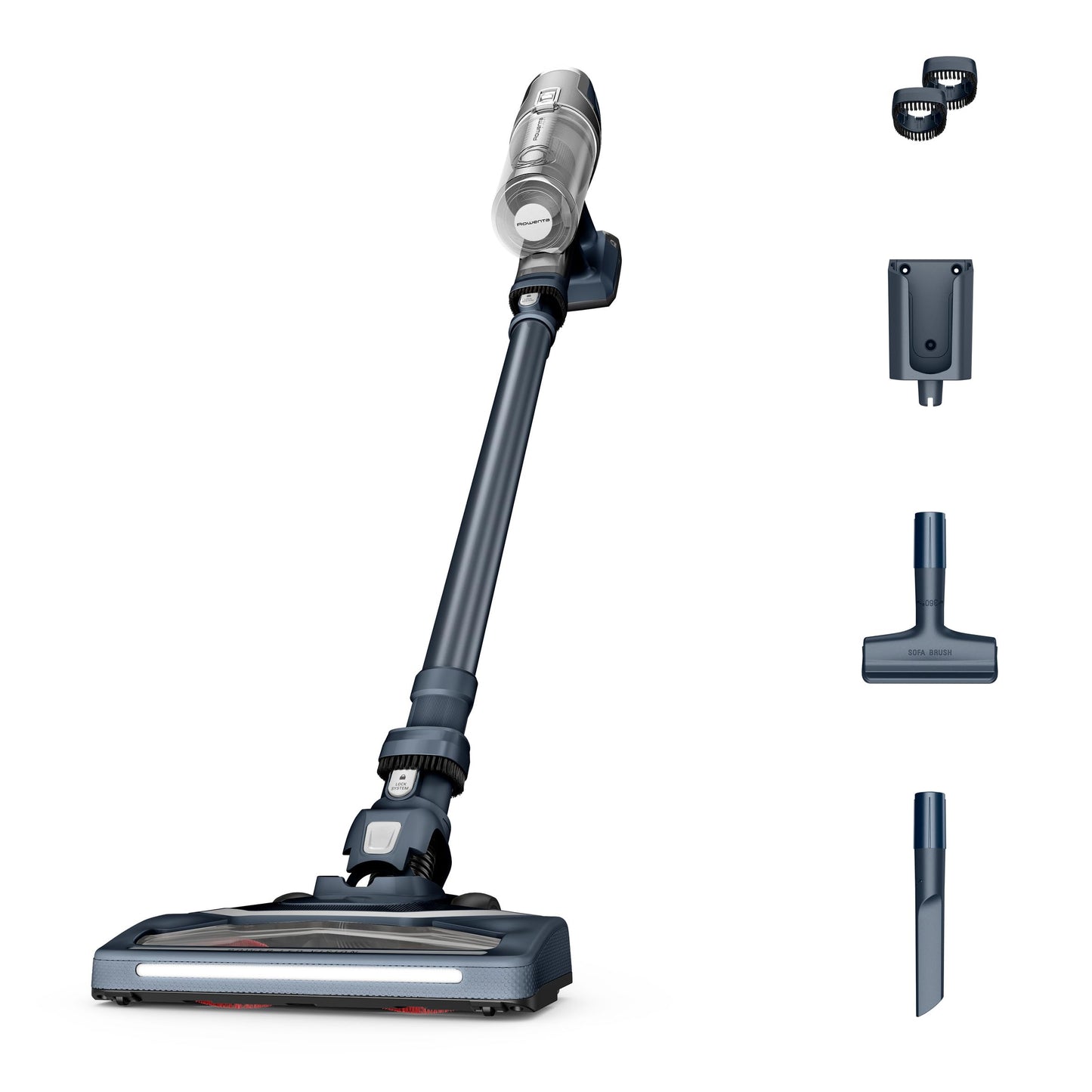 Akkustaubsauger RH6836EO X-Pert 6.60 mit LED-Bürstenkopf, Grau/Silber