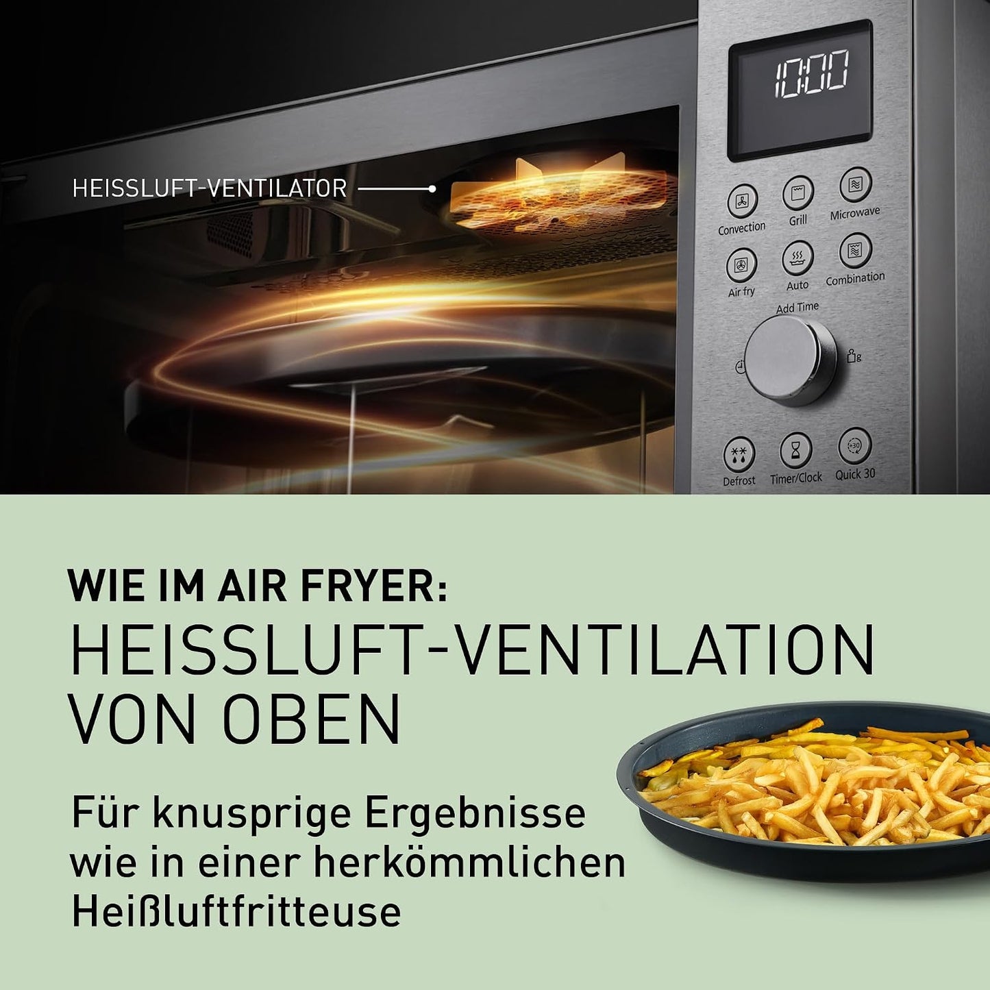 Kombi-Mikrowelle mit Airfryer-Funktion