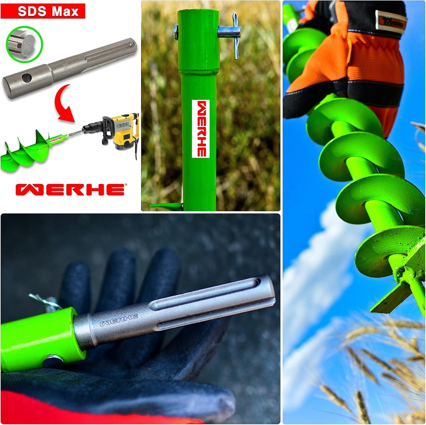 Erdbohrer mit SDS Max Adapter