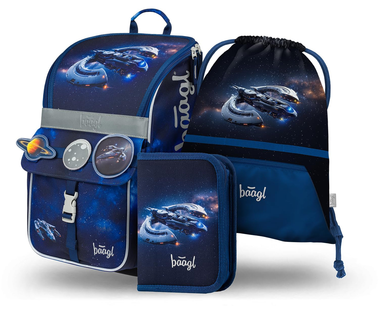 Schulranzen-Set (3-teilig, Space Ship), Space Ship