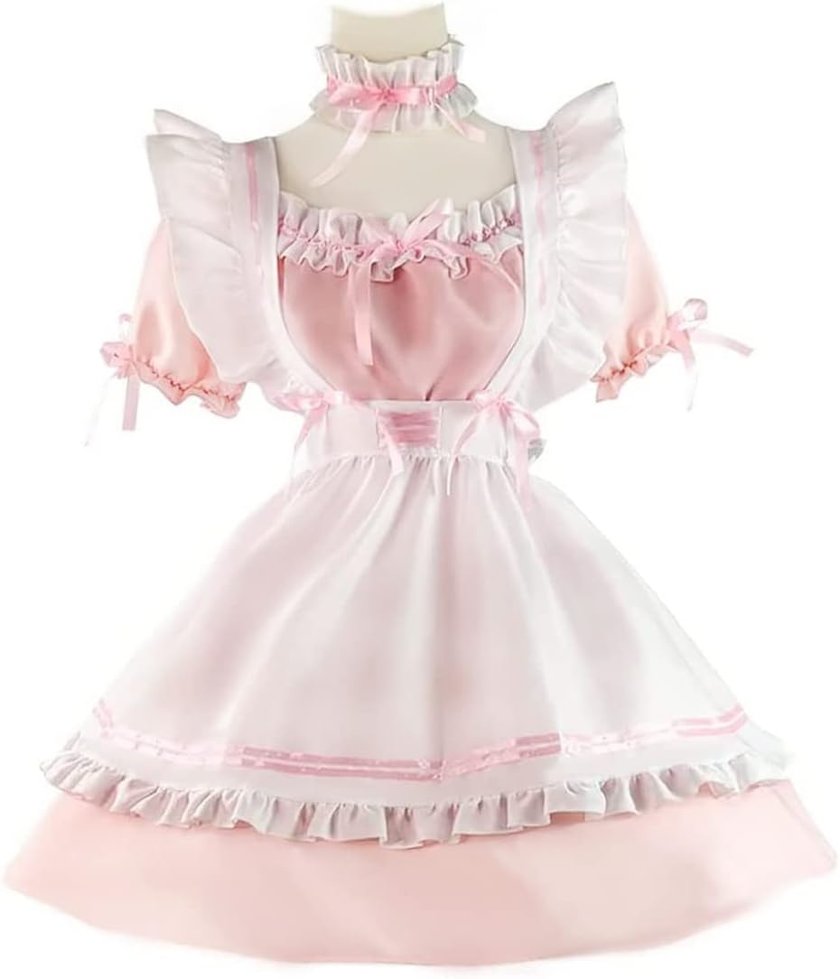 Niedliches Anime Maid Cosplay Kleid, Rosa XL