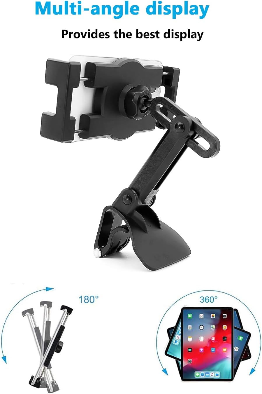 KFZ Clip Handy- und Tablethalterung für Auto (4-12,9 Zoll)