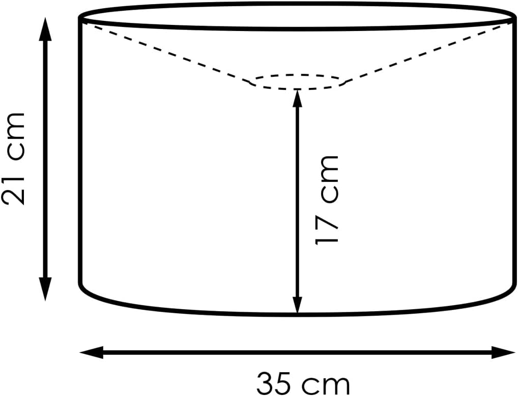 Moderner Zylinder-Lampenschirm, Baumwolle, 35 cm, Rein Weiss 35cm durchmesser 21cm höhe