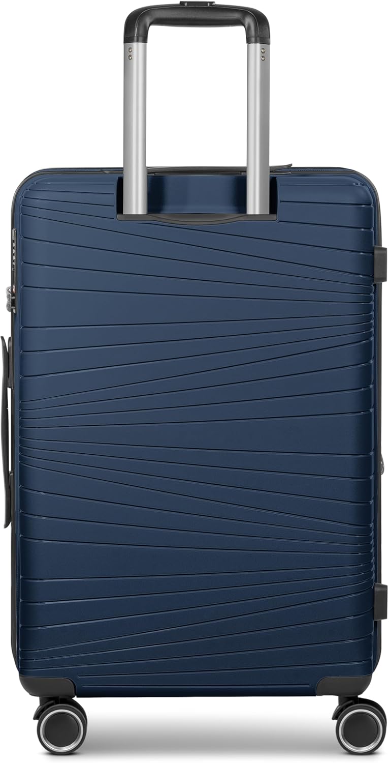 Dallas 3.0 4 Rollen Trolley M 65 cm mit Dehnfalte, Dunkelblau / Koffer M (65 cm) erweiterbar