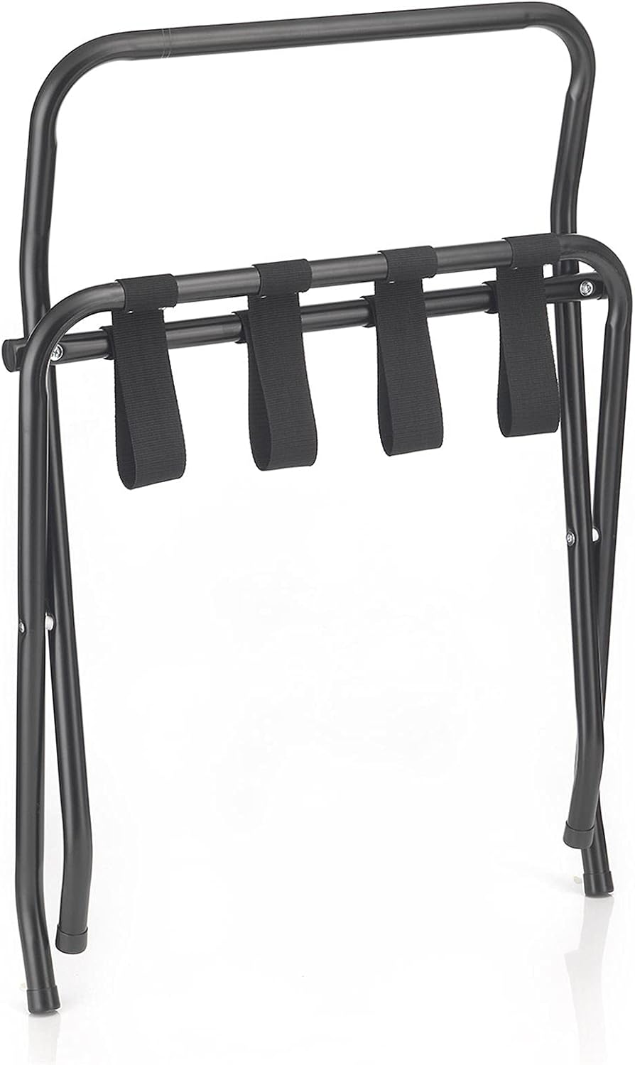 Kofferständer mit Wandschutz, Schwarz