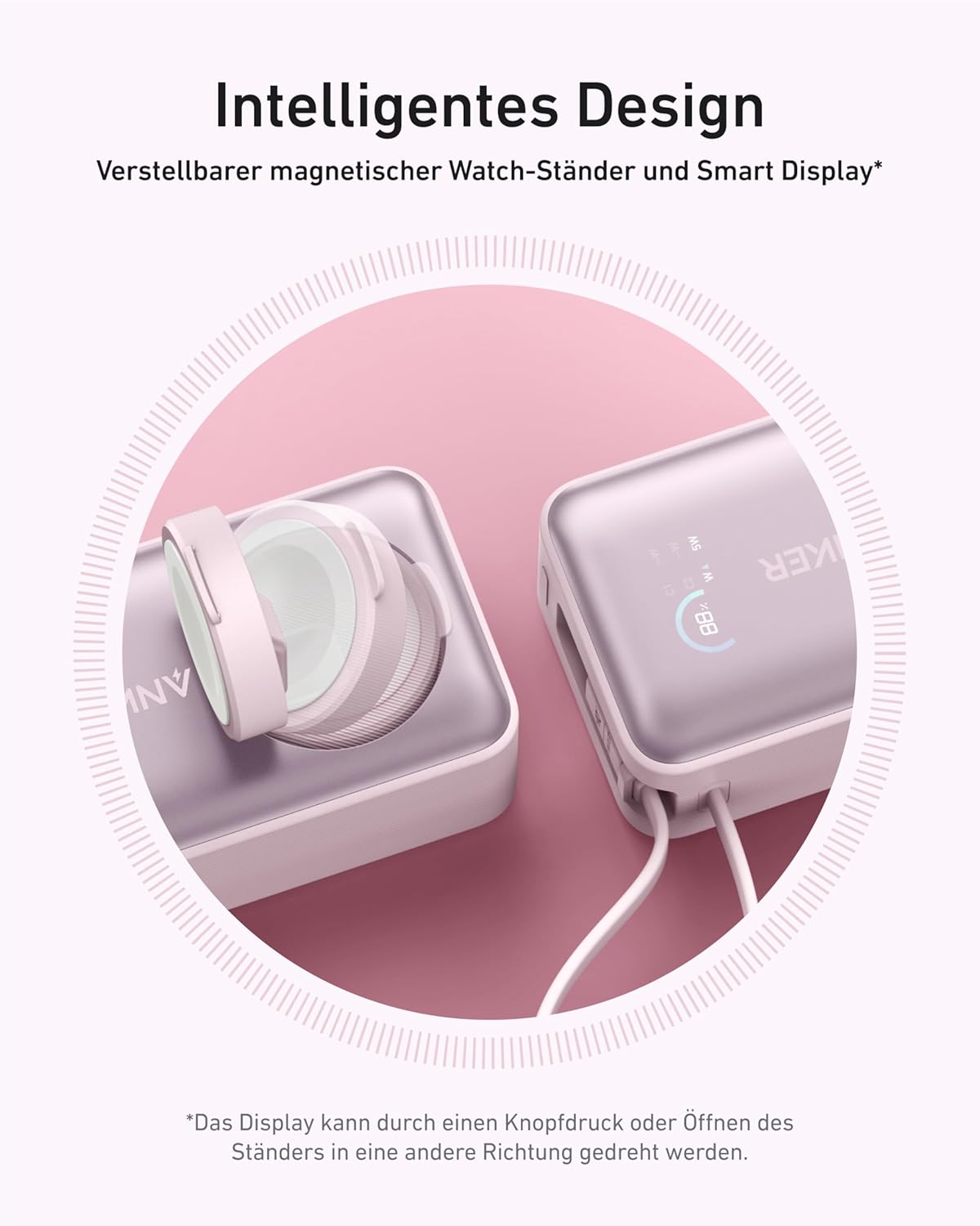 MagGo Powerbank für Apple Watch, Rosa