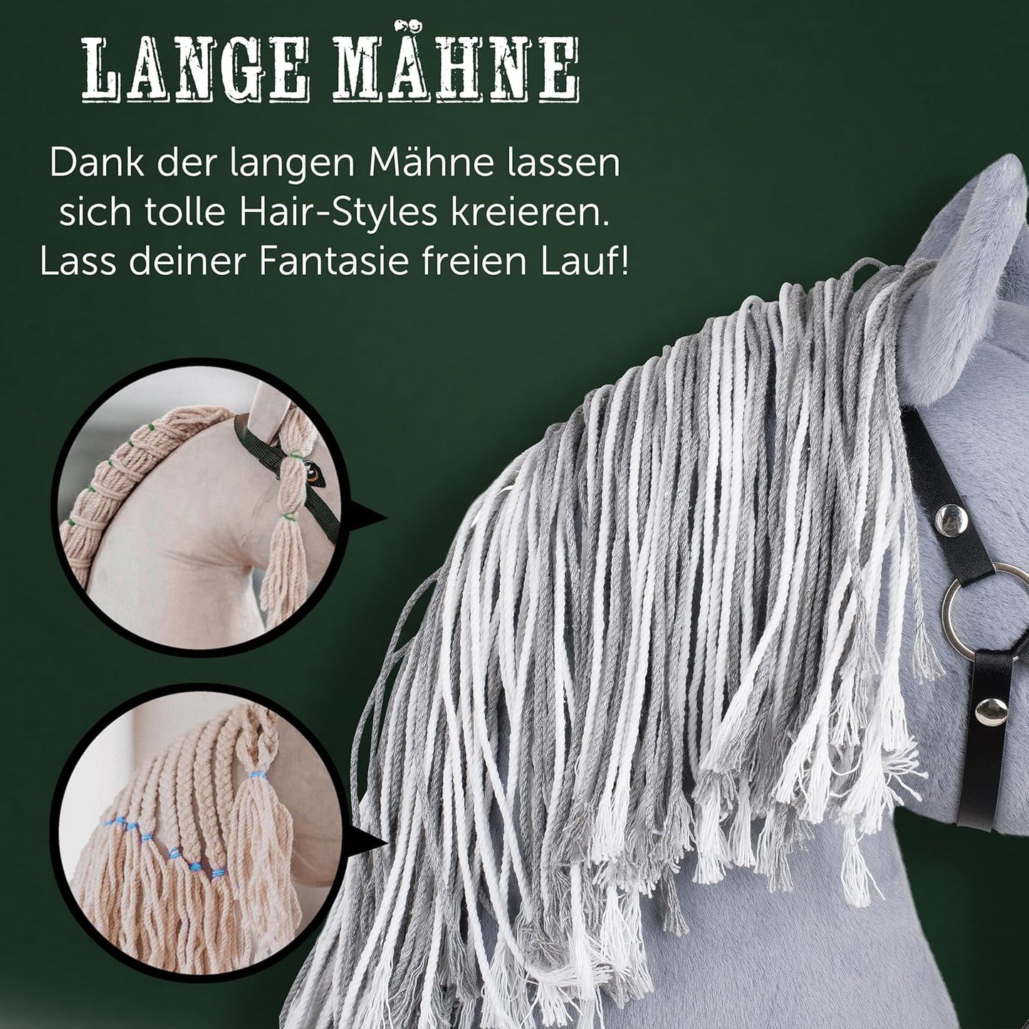 Steckenpferd Ronja mit Halfter und Trense, Ronja Small