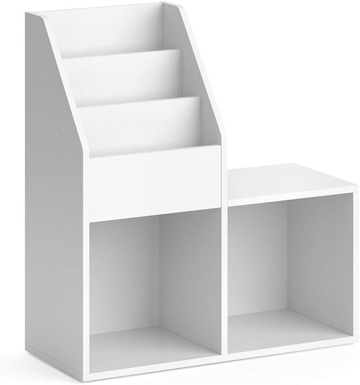 Bücherregal Luigi, Weiß 34x79x30,9 cm