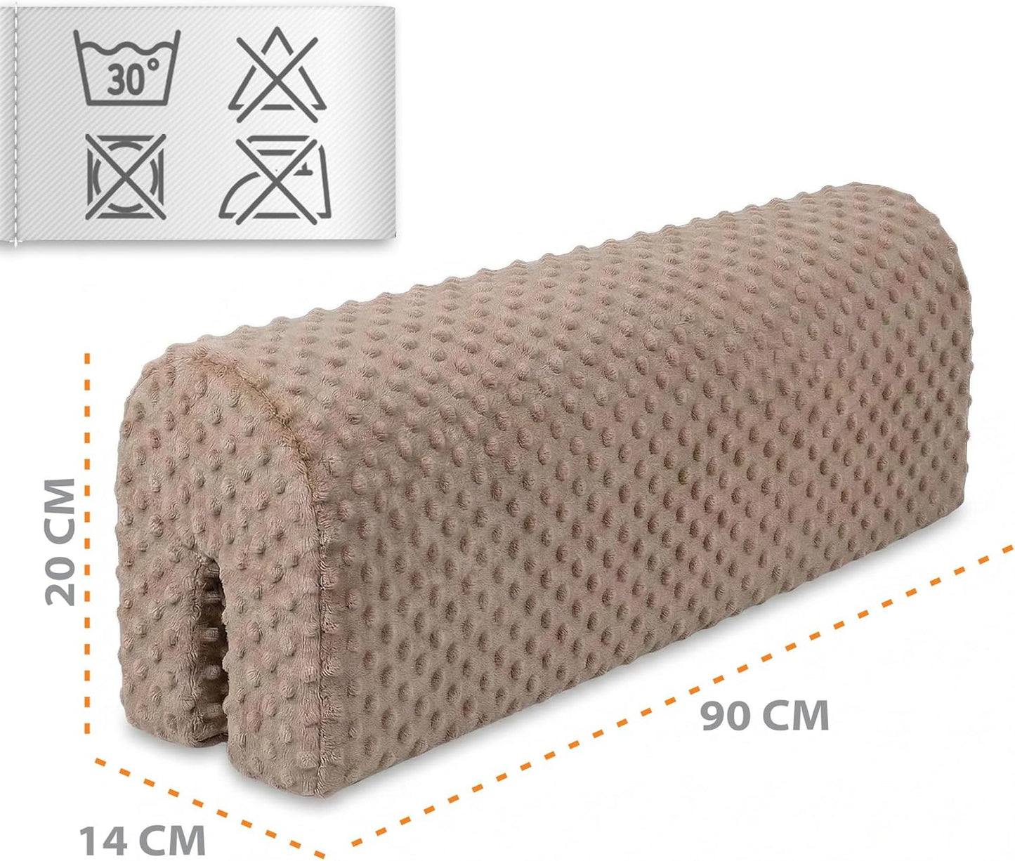 Bettkantenschutz für Kinderbetten, Beige 90 cm
