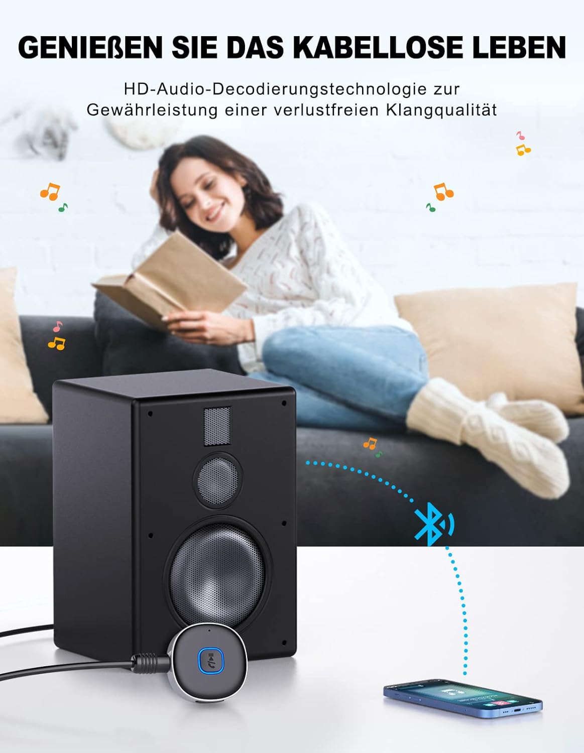 AUX Bluetooth Adapter Auto mit Dual Verbindung