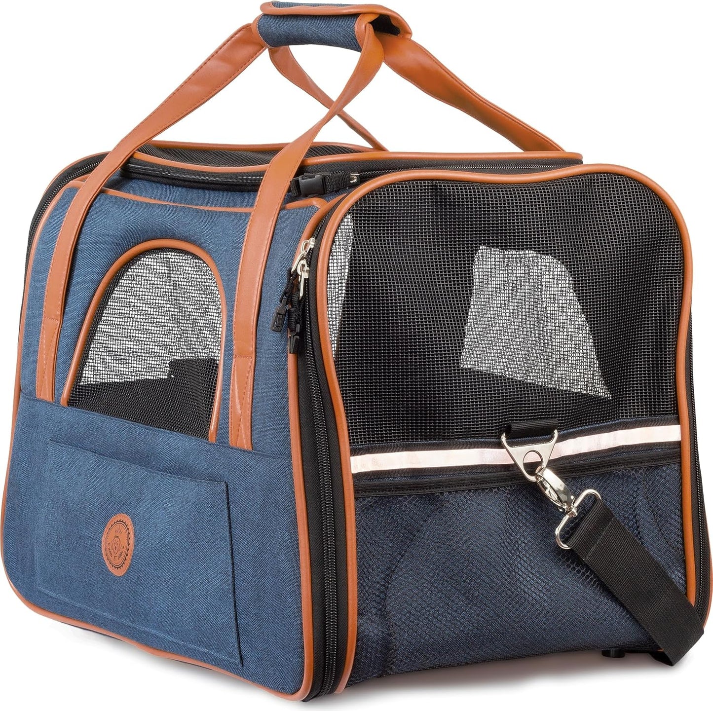 Hundetasche, L 44 x B 32 x H 34 cm Dunkelblau