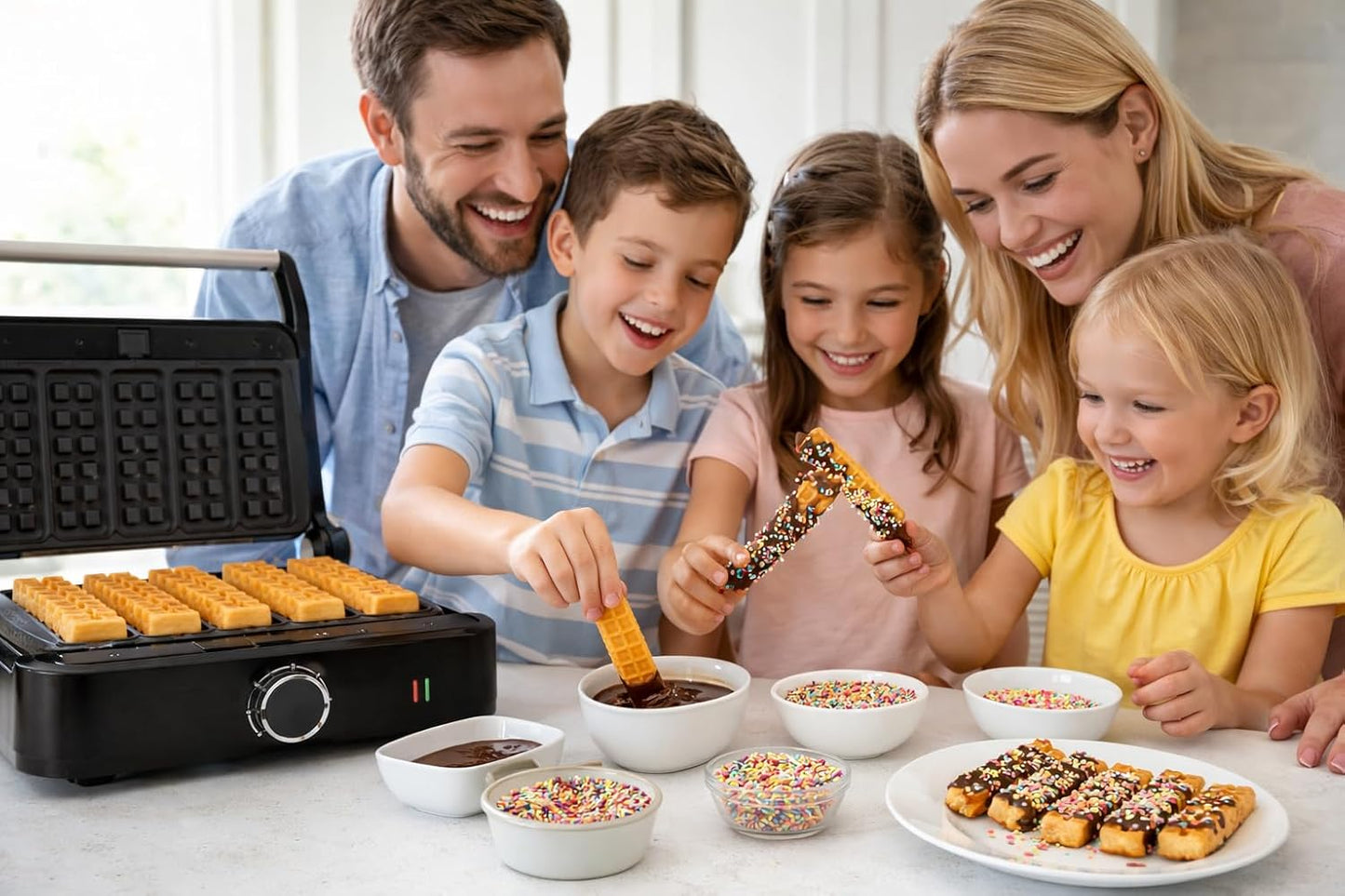 SM-1000W Toledo Waffelstick Maker mit Antihaftplatten