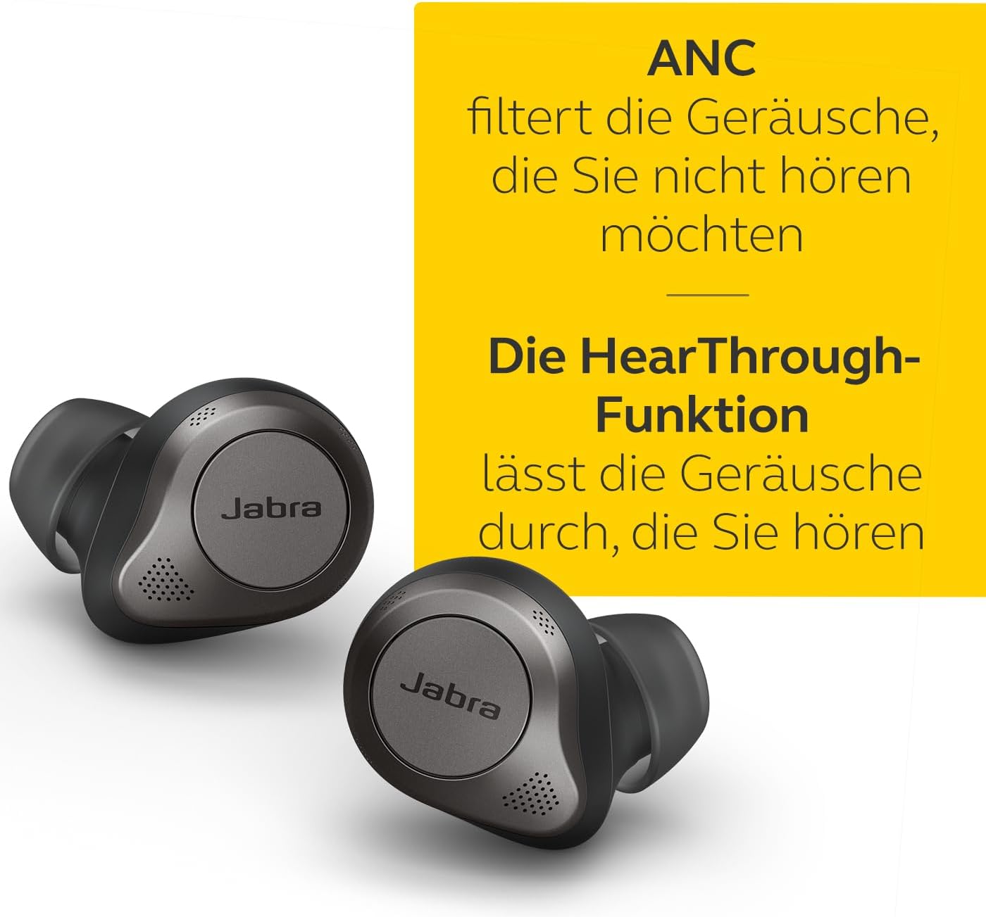 Elite 85t True Wireless In-Ear Kopfhörer mit Geräuschunterdrückung, Elite 85t Titanium Black
