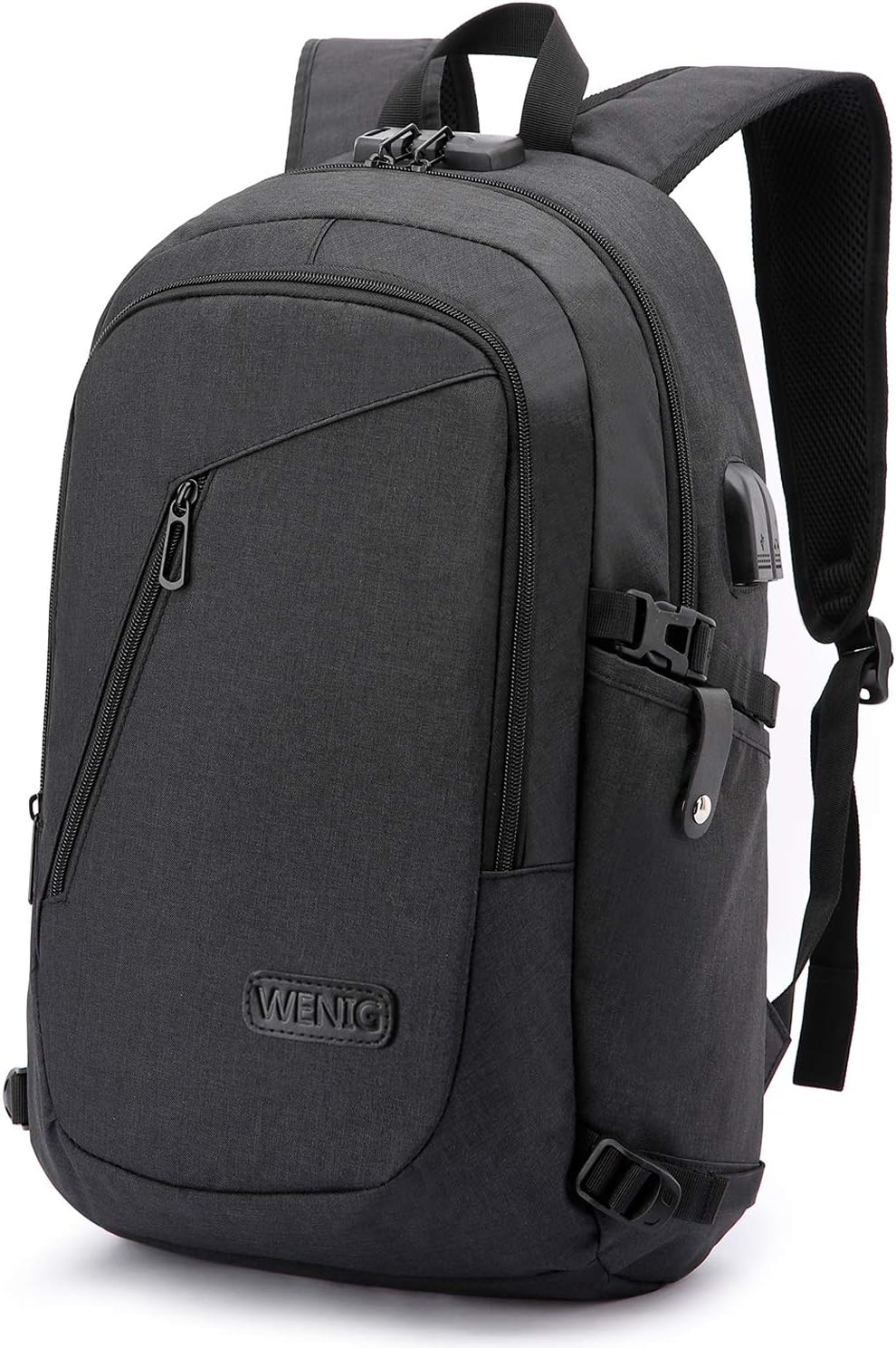 Laptop Rucksack Anti-Diebstahl mit USB-Anschluss, 15,6 Zoll ; Schwarz