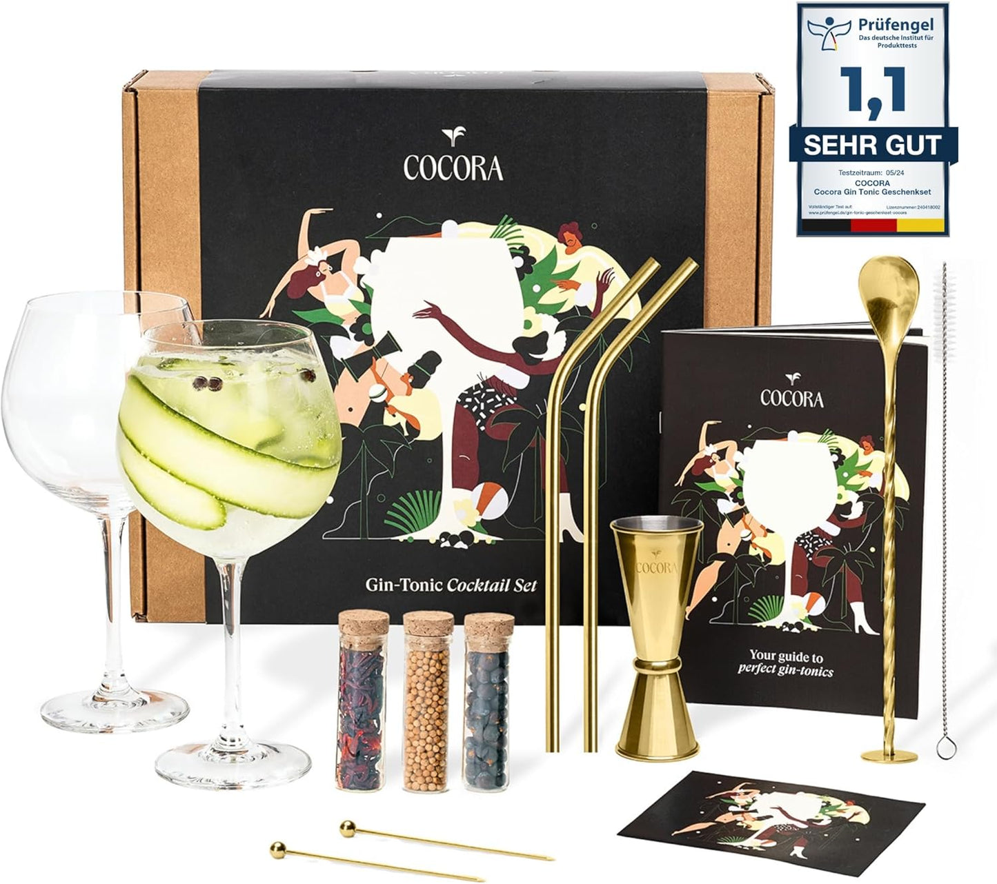 Gin-Tonic Cocktail-Set, Gold